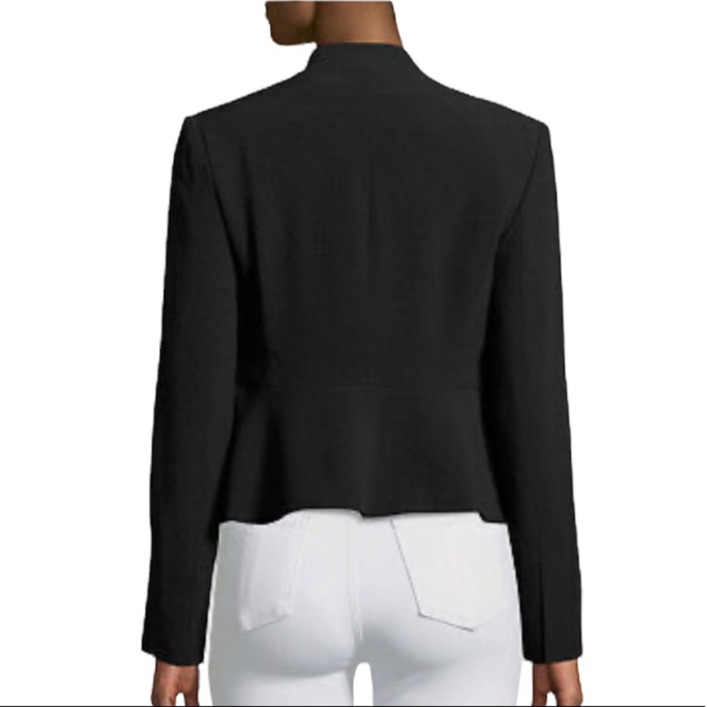Theory $455 Kensington Blazer Black Peplum Open 2 Jacket - Picture 3 of 11